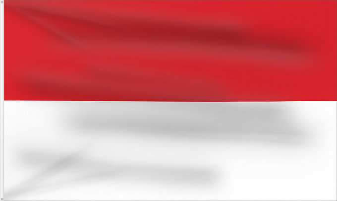 Flagge, mit zwei Metallösen und verstärktem Besatzband: Monaco	Mónaco	Monako	Сцяг Манака	Monacos	پرچم موناکو	Bandêa de Mu̍negu	Monaka	Прапор Монако
