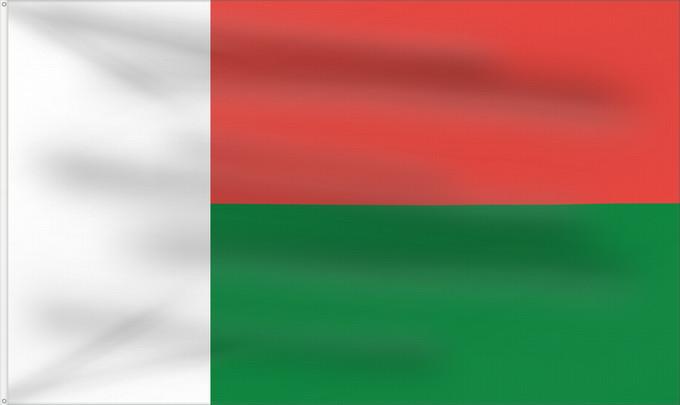 Flag, with two metal eyelets and reinforced hoist: Madagascar Madagaskar