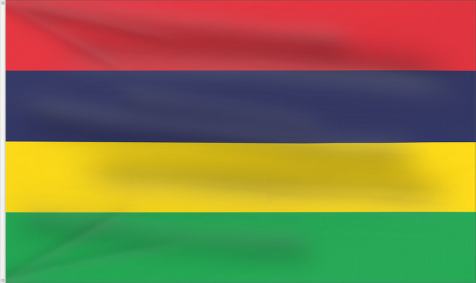 Bandera, con dos ojales metálicos y lado del asta reforzado: Mauritius	Maurice	Mauricio	মরিশাসের জাতীয় পতাকা।	Прапор Маврикію