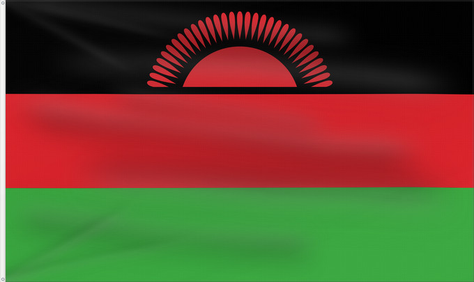 Drapeau, avec deux œillets métalliques et guindant renforcé : Malawi	Malaui	የማላዊ ሰንደቅ ዓላማ	علم ملاوي	Malawis	Malavio	Maláive	Mbendera ya Malaŵi	Флаг Малави	Malavija	Malaawi