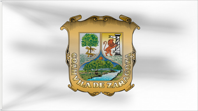 Bandera, con dos ojales metálicos y lado del asta reforzado: Coahuila Coahuila Coahuila de Zaragoza