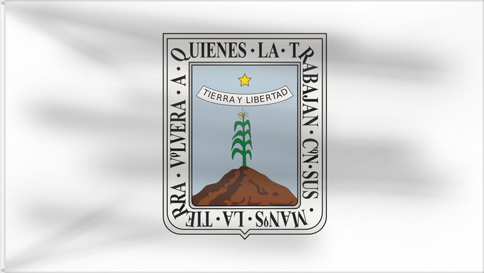 Drapeau, avec deux œillets métalliques et guindant renforcé : Morelos