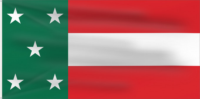 Flag, with two metal eyelets and reinforced hoist: Yucatan	Republic of Yucatan	Yucatán