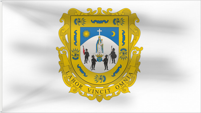 Drapeau, avec deux œillets métalliques et guindant renforcé : Zacatecas	Zacatecas 