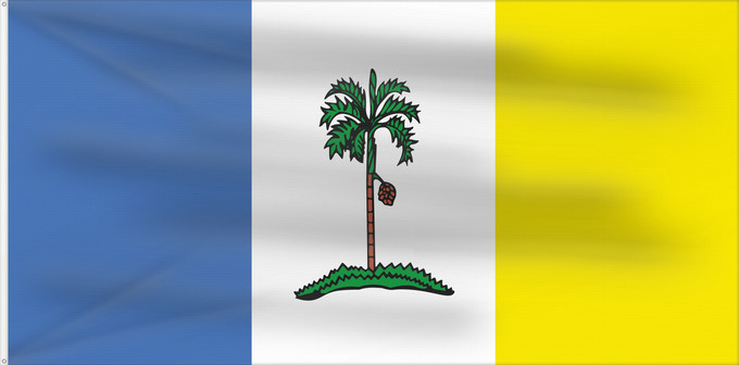 Flag, with two metal eyelets and reinforced hoist: Pulau Pinang