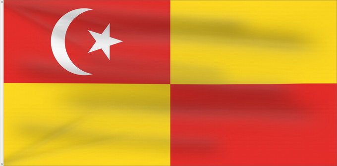 Flag, with two metal eyelets and reinforced hoist: Selangor Selangor Malaysian state Selangor