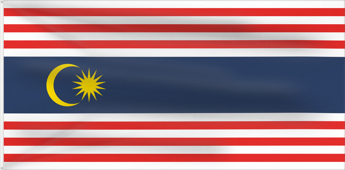 Flag, with two metal eyelets and reinforced hoist: Kuala Lumpur, Malaysia Kuala Lumpur Kuala Lumpur, Federal Territory, in Malaysia