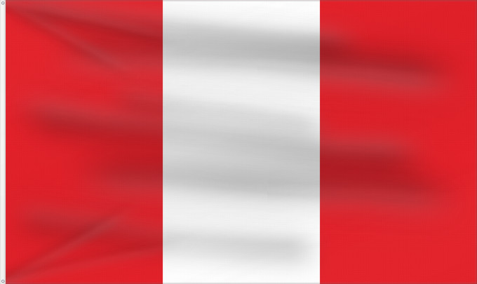 Bandiera, con due occhielli metallici e lato dell'asta rinforzato: Peru Pérou Perú Perù Piruw wiphala Perus Piruwpa unanchan Флаг Перу