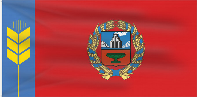 Flag, with two metal eyelets and reinforced hoist: Altai Krai Altai Krai Kraï de l'Altaï Krai de Altái Altai krai