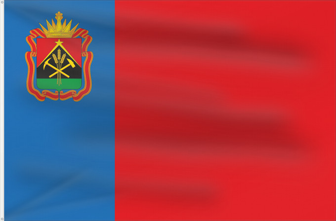 Drapeau, avec deux œillets métalliques et guindant renforcé : Kemerovo oblast Kemerovo oblast, Russia Oblast de Kemerovo Óblast de Kémerovo Oblast Kemerowo Kemerovo Oblast