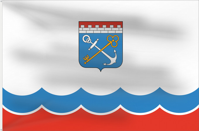 Flag, with two metal eyelets and reinforced hoist: Leningrad Oblast	Leningrad Oblast, Russia	Oblast de Léningrad, Russie	Óblast de Kursk	Oblast Leningrad	Флаг Ленинградской области