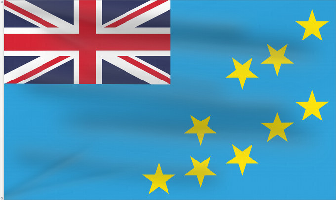 Drapeau, avec deux œillets métalliques et guindant renforcé : Tuvalu