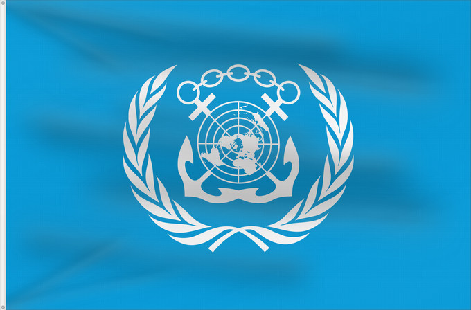Flag, with two metal eyelets and reinforced hoist: International Maritime Organization