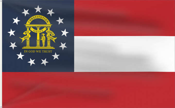 Flag, with two metal eyelets and reinforced hoist: State of Georgia	Georgia