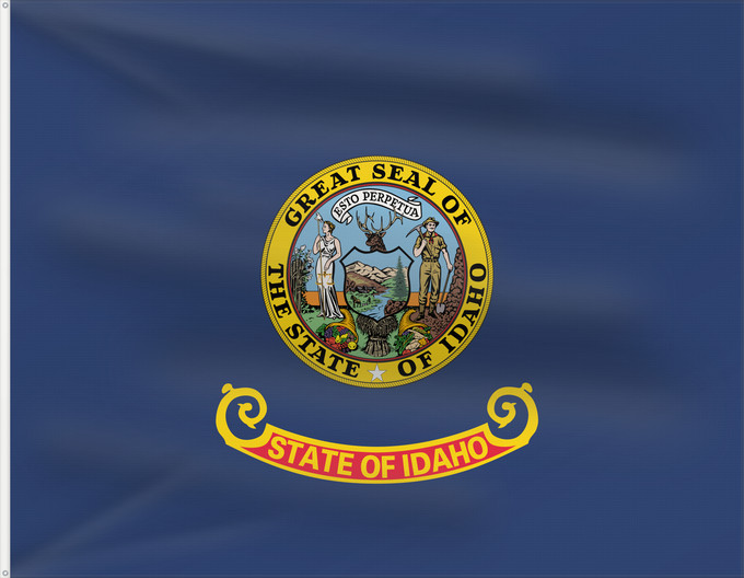 Bandera, con dos ojales metálicos y lado del asta reforzado: Idaho	Idaho, from the xrmap flag collection 2.7	L Idaho	Dell Idaho	ᎠᏓᎰ ᎦᏓᏘ	De l Idaho	Ka hae ‘Ikahō	Idahi	Áadihoo Hahoodzo bidah naatʼaʼí	Флаг Айдахо	Američke savezne države Idaho