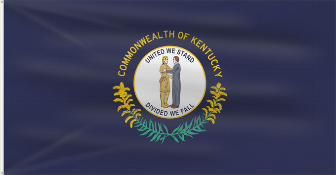Flag, with two metal eyelets and reinforced hoist: Kentucky	ᎬᏅᏓᎩ ᎦᏓᏘ	Ka hae Kenekuke	Kentukiae	Kentákii Hahoodzo bidah naatʼaʼí	Флаг Кентукки	Američke savezne države Kentucky