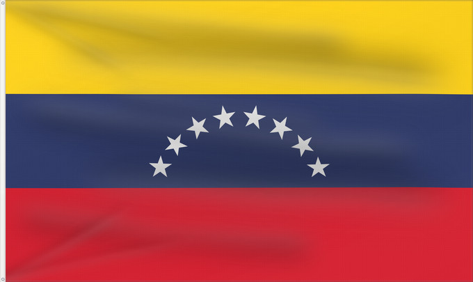 Bandera, con dos ojales metálicos y lado del asta reforzado: Venezuela	Civil du Venezuela	Venezuela - bandera Civil y de la Marina Mercante de Venezuela	Benezuela	Winïxwila wiphala	Veneçuela	Venezuelská vlajka	Venezuelo	Venezuelako bandera	Poyvi Venesuéla	Winisuyla unanchan	Флаг Венесуэлы	Venezuele	Türkçe Venezuela