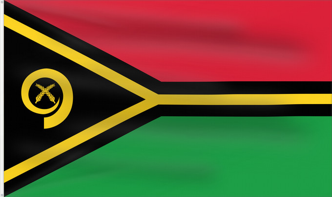 Flag, with two metal eyelets and reinforced hoist: Vanuatu