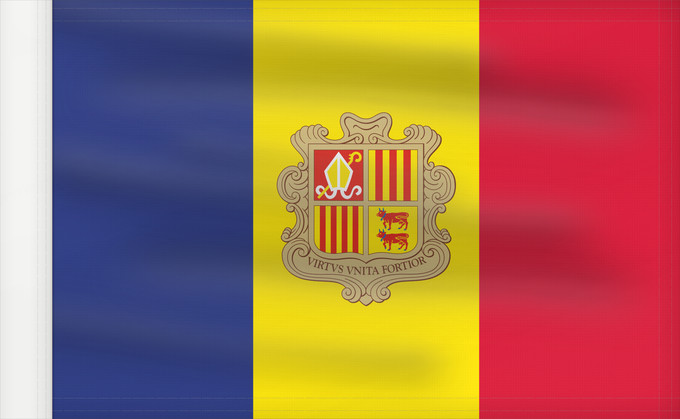 Drapeau, avec guindant renforcé : Andorra  civil	Andorra - civil version	Andorre	Andorra