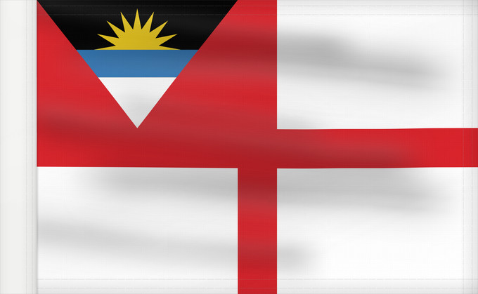 Drapeau, avec guindant renforcé : Coastguard Ensign of Antigua and Barbuda