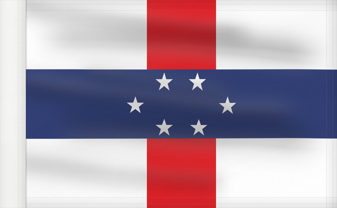 Flag, with reinforced hoist: Netherlands Antilles 1959–1986 Netherlands Antilles Antilles néerlandaises Antillas Neerlandesas Niederländische Antillen Antille Olandesi