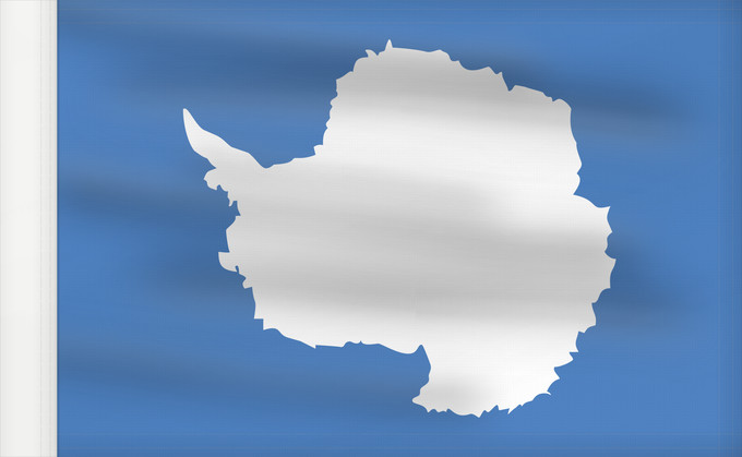 Flag, with reinforced hoist: Proposed flag of Antarctica  Graham Bartram	One of several flag proposals for Antarctica	Antarctique	Un de varios banderas propuesta de Antártida	Flaggenvorschlag für die Antarktis	Una delle bandiere proposte per l Antartide	Vörslag för ene Flagg vun Anta