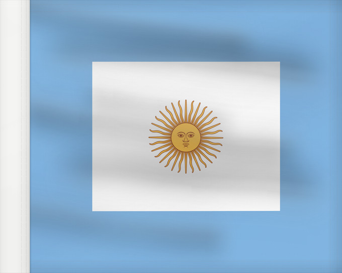 Drapeau, avec guindant renforcé : Naval Jack of Argentina