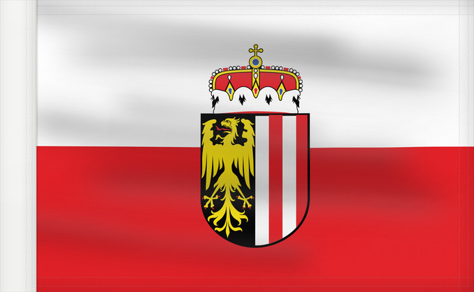 Flag, with reinforced hoist: Upper Austria	Upper Austria (Oberösterreich)	Linz (Autriche)	Alta Austria	Oberösterreich