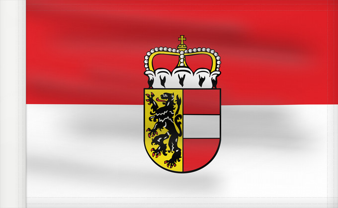 Bandera, con lado del asta reforzado: Salzburg Salzburg (state) Salzbourg Salzburgo Salisburgo