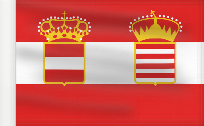 Bandera, con lado del asta reforzado: Naval Ensign of Austria Hungary 1918