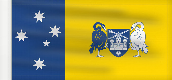 Drapeau, avec guindant renforcé : Australian Capital Territory	Australian Capital TerritoryIt is from openclipart	Territoire de la capitale australienne	Territorio de la Capital Australiana	Fändel vum Australeschen Haaptstadterritoire