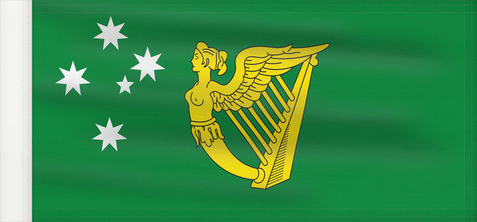 Flag, with reinforced hoist: Australian Irish heritage
