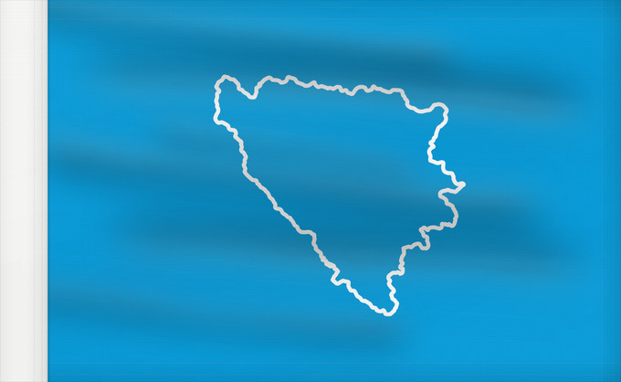 Bandera, con lado del asta reforzado: BiH  First set of proposal 3	Bosnia and Herzegovina (First set of proposal 3)	Bosnie-Herzégovine (Premier ensemble de proposition 3)	Bosnia y Herzegovina (Primer conjunto de propuesta 3)	Bosnien und Herzegowina (Erster Satz von Vorschlag 3)	Bosnia ed Erze