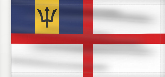 Flagge, mit verstärktem Besatzband: Naval Ensign of Barbados