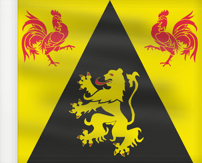 Bandera, con lado del asta reforzado: Province BE Brabant Wallon	Walloon Brabant	Brabant wallon	Brabante Valón	Wallonien Brabant	Brabante Vallone