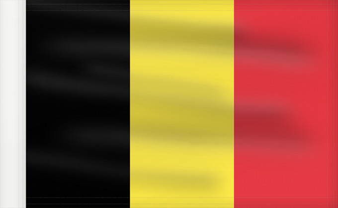 Bandera, con lado del asta reforzado: Belgium  civil	The civil ensign and flag of Belgium	Belgique	Bélgica	Belgien	Belgio	België in de verhouding 2 3, gebruikt als civiele vlag en de facto nationale vlag	Belgii	Belgiens	Civilna zastava Belgije	Флаг Бельгии