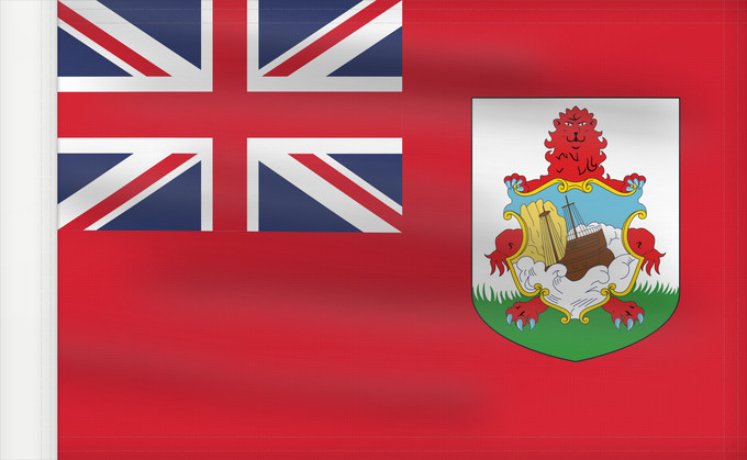 Flag, with reinforced hoist: Bermuda Bermudes Bermudas Bermudów Bermudas fana Brattagh ny Bermioodee Флаг Бермуд