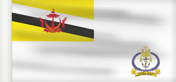 Drapeau, avec guindant renforcé : Naval Ensign of Brunei