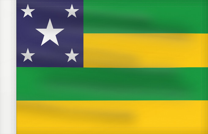 Bandera, con lado del asta reforzado: Sergipe	State of Sergipe, Brazil	Sergipe, Brasil