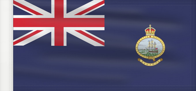 Flagge, mit verstärktem Besatzband: Bahamas (1964-1973)