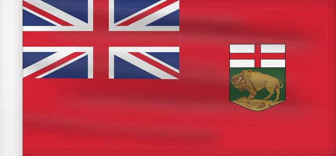 Drapeau, avec guindant renforcé : Manitoba Manitoba Banniel proviñs Manitoba, Kanada