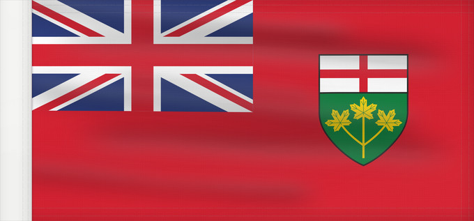 Drapeau, avec guindant renforcé : Ontario L Ontario Banniel proviñs Ontario, Kanada
