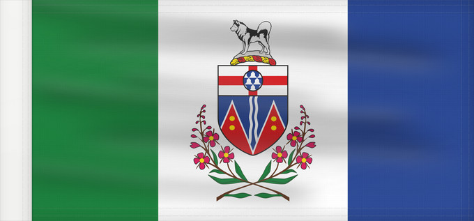 Flag, with reinforced hoist: Yukon Yukon Territory Yukon territoire Yukon Territory Yukon (Territorium) Banniel tiriad Yukon, Kanada