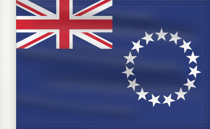 Drapeau, avec guindant renforcé : Cook Islands	Cook !Îles Cook	Islas Cook	Cookinseln