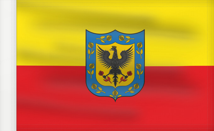 Flagge, mit verstärktem Besatzband: Bogotá D.C Cundinamarca Ciudad de Bogotá Colombia