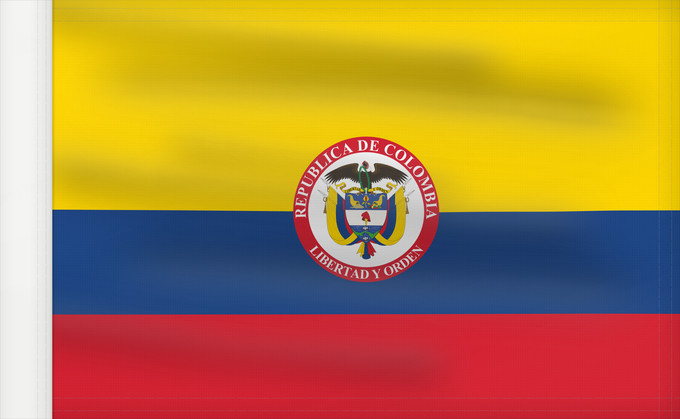 Flagge, mit verstärktem Besatzband: President of Colombia	That is used by the President of Colombia	Étendard présidentiel de Colombie	Presidente de Colombia	Standarte des Präsidenten von Kolumbien	Presidenziale della Colombia