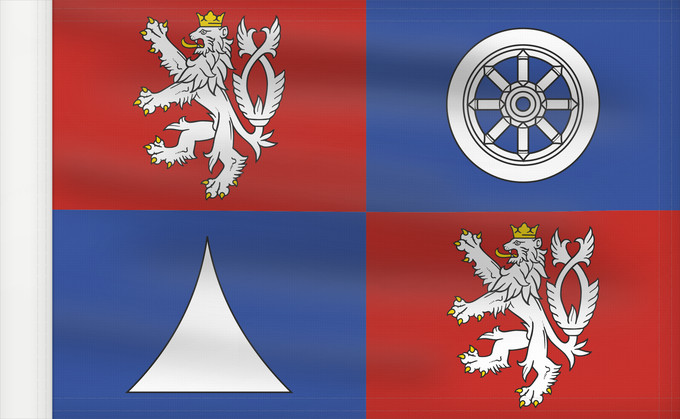 Bandera, con lado del asta reforzado: Liberec Region	Région de Liberec	Región de Liberec	Region Liberec	Regione di Liberec