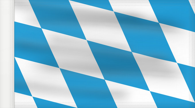 Drapeau, avec guindant renforcé : Bavaria  lozengy	The lozengy variant of the flag of Bavaria	Bavaria	Die Rautenflagge des Freistaates Bayern seit 1971. Das Seitenverhältnis ist nicht vorgegeben	Baviera	Bavorska