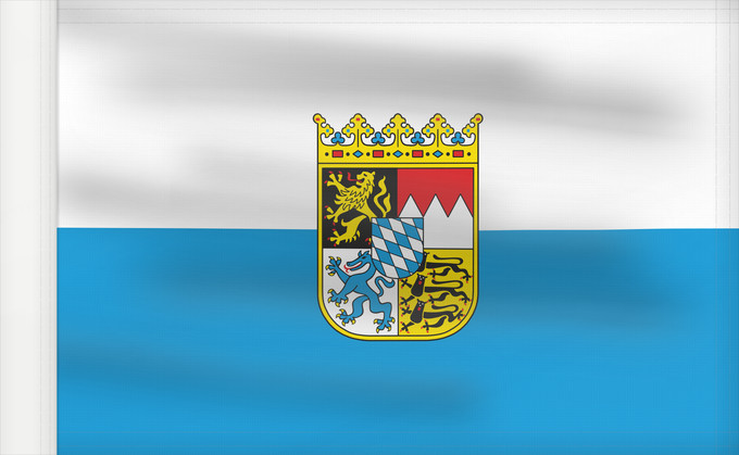 Flag, with reinforced hoist: Bavaria state Bavaria Baviera
