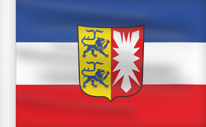 Bandera, con lado del asta reforzado: Schleswig-Holstein